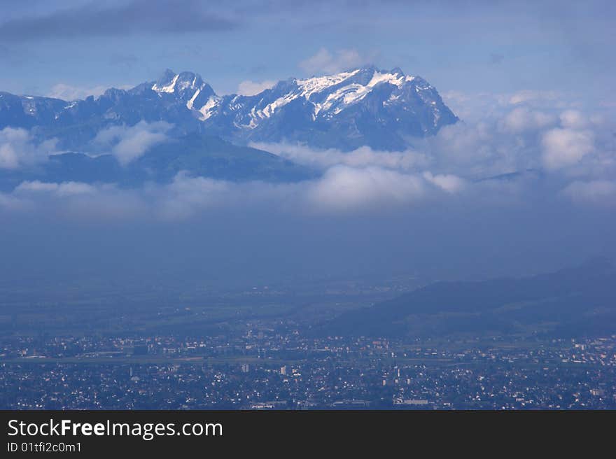 Panorama Appenzell region - view from Pfänder