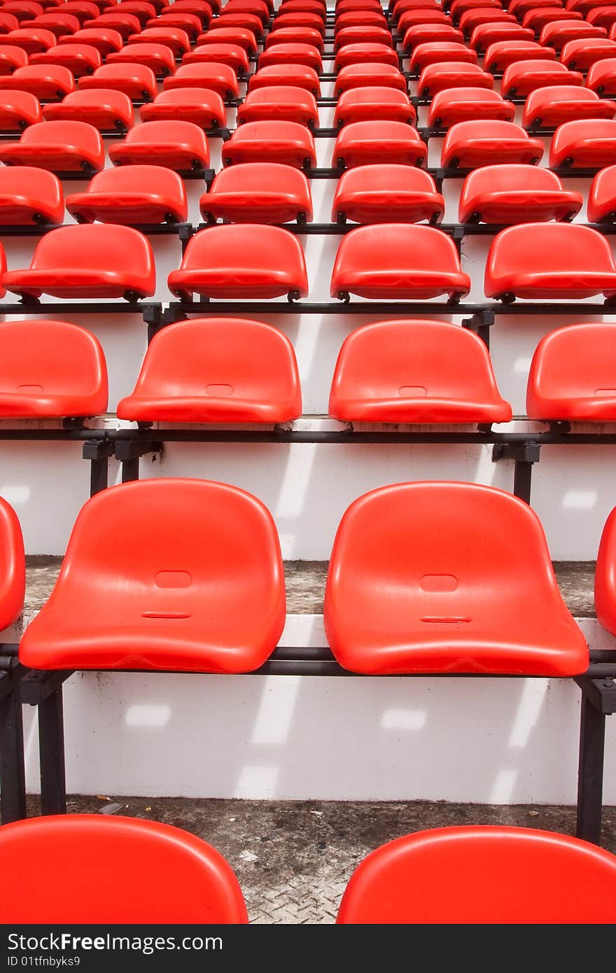 Colorful Seats In Stadium