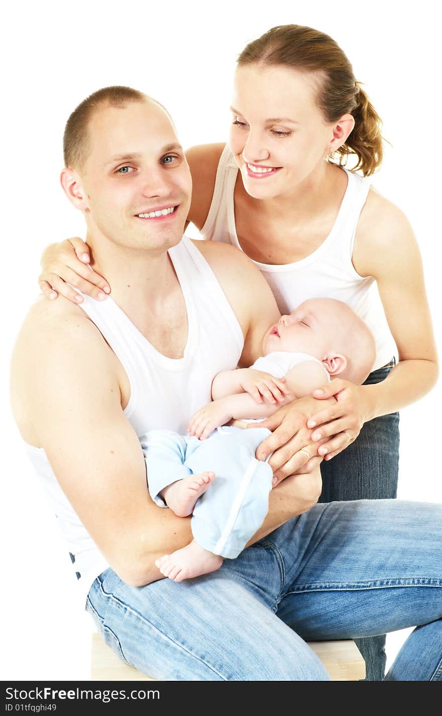 Happy Young Family