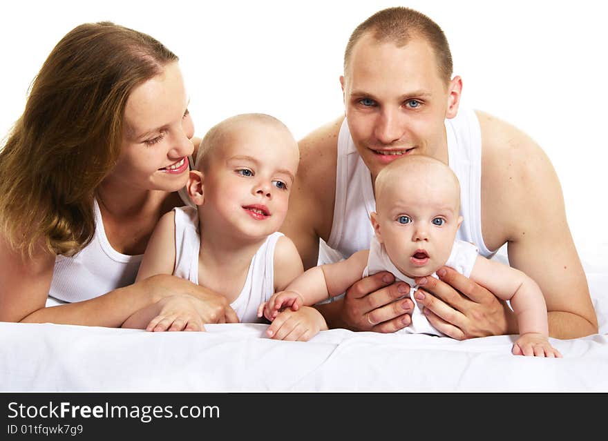 Happy young family