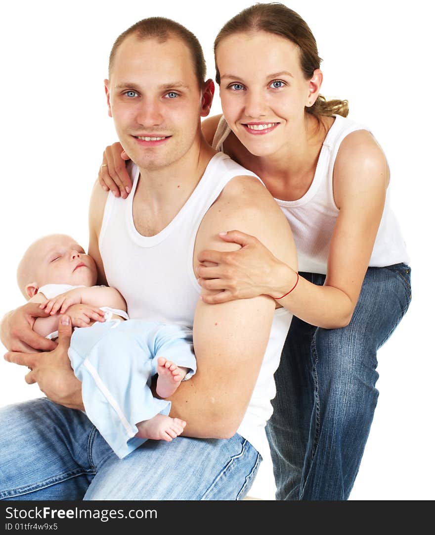 Happy young family