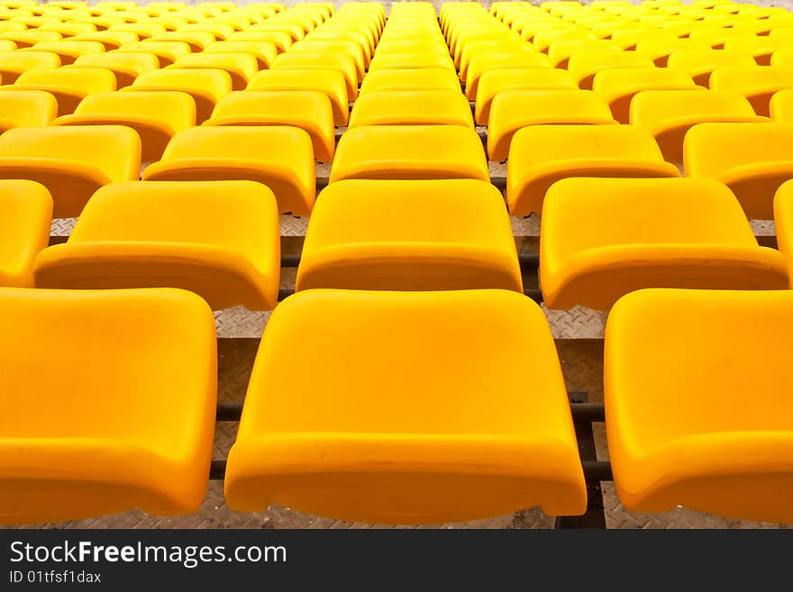 Colorful Seats In Stadium