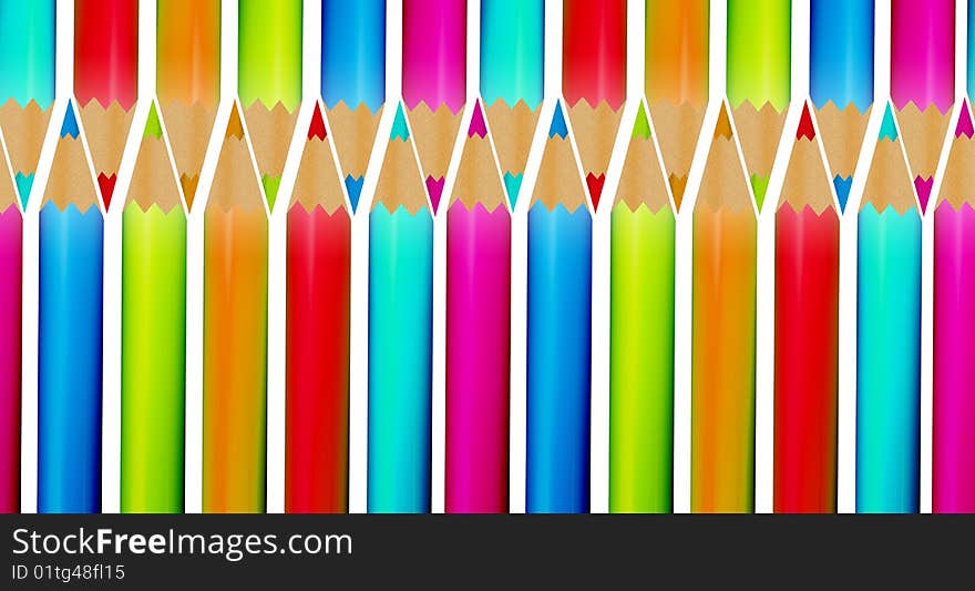 Red, blue, green, orange and purple colors over white background