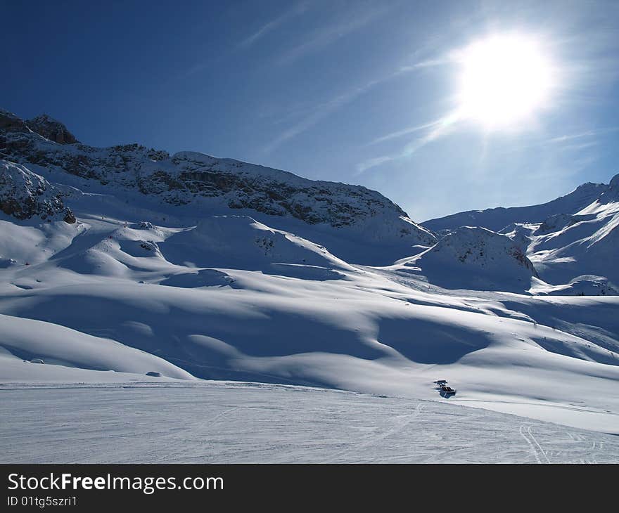 Sun In Mountains