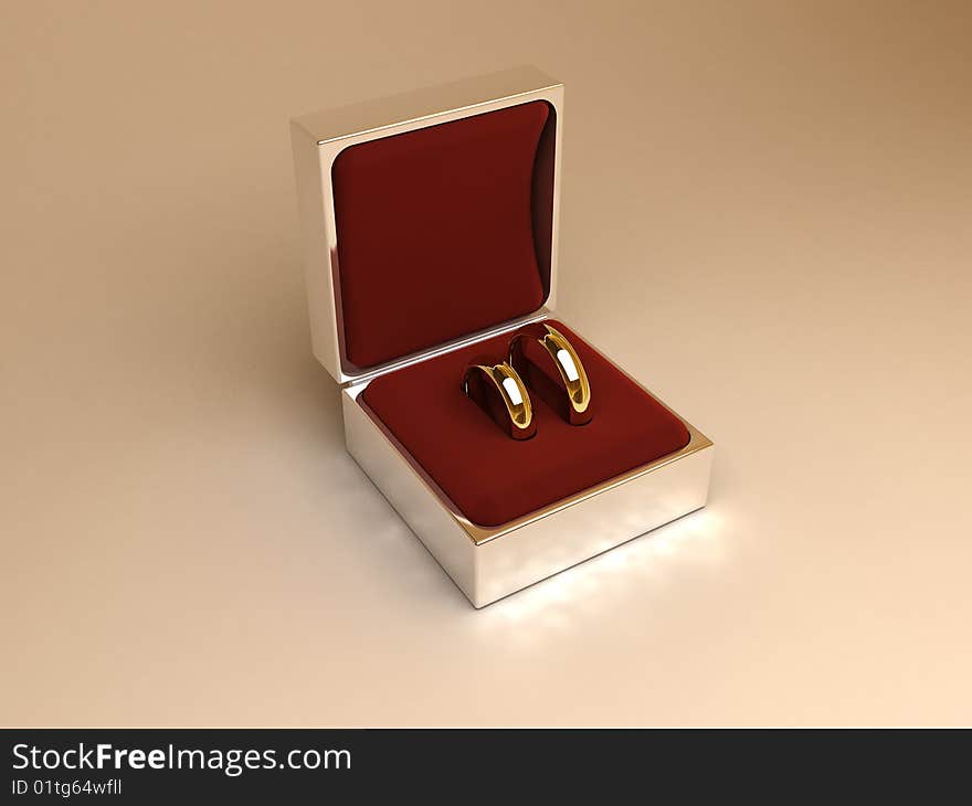 Wedding rings in a box