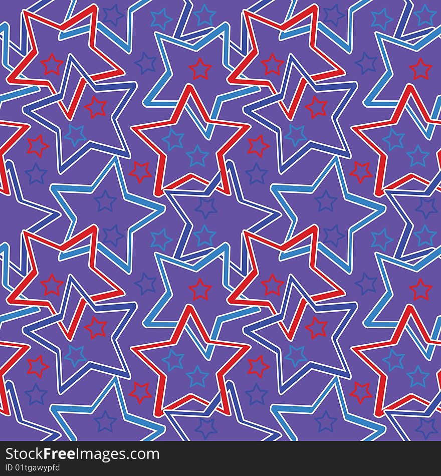 Seamless vector texture with stars. Seamless vector texture with stars