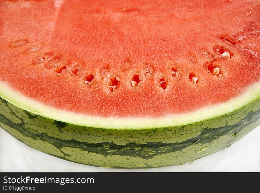 Cut water melon on plate. Cut water melon on plate.