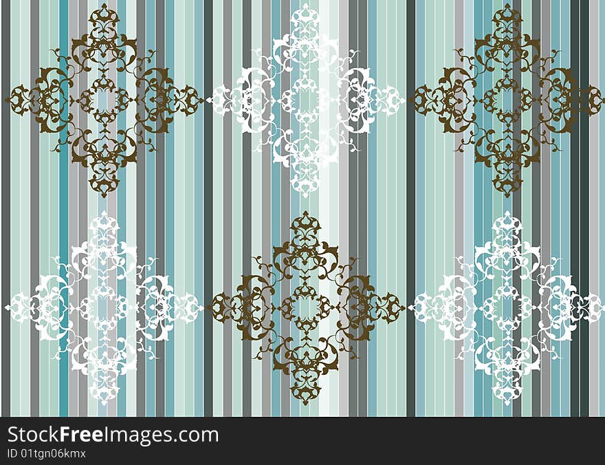 Antique ottoman grungy wallpaper raster tile design