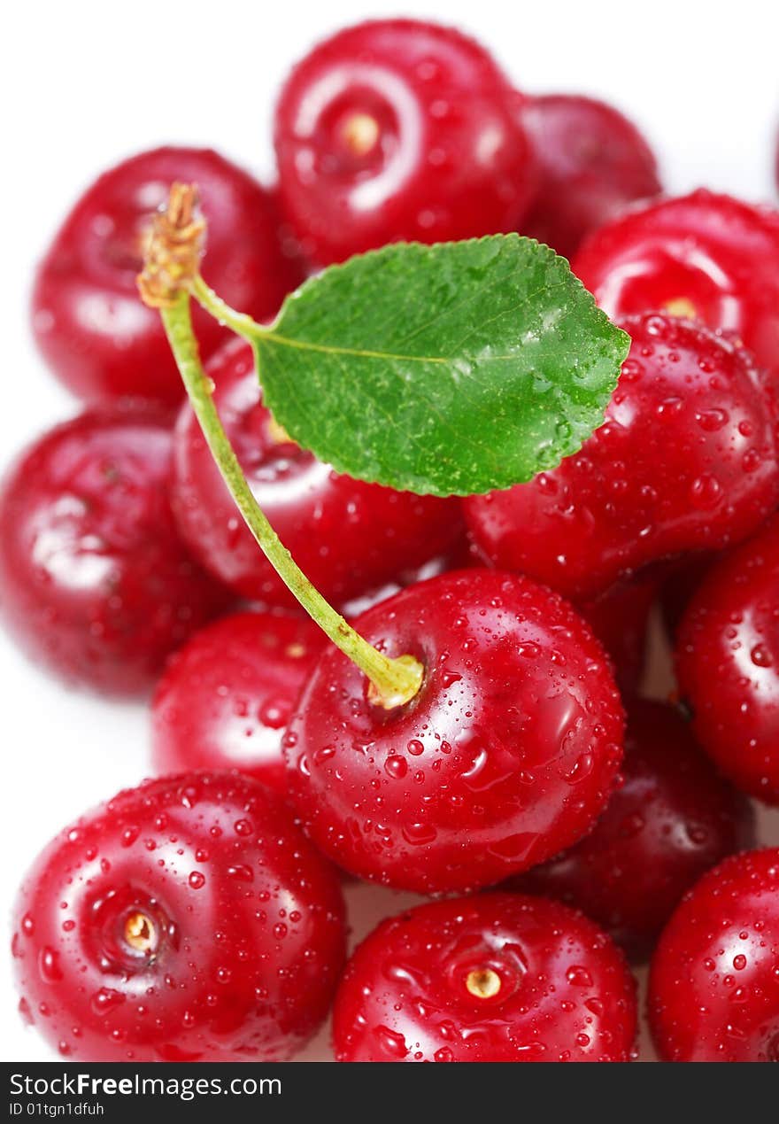 Cherries, an object is on a white background