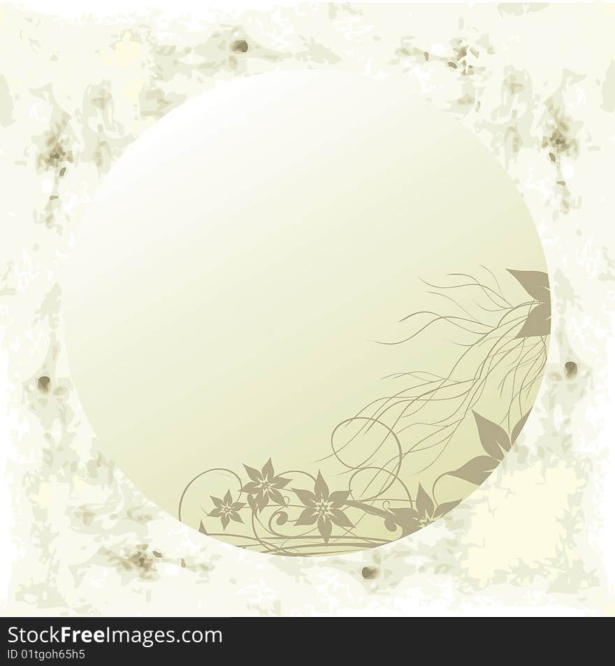 Vector floral background, marble decorate