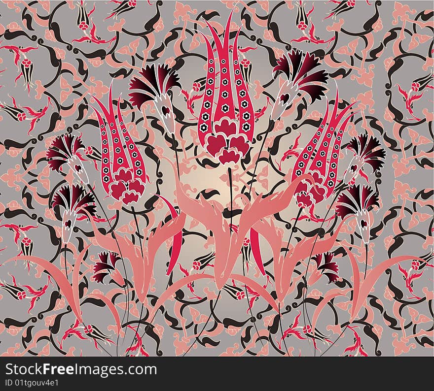 Antique ottoman grungy design vector. Antique ottoman grungy design vector