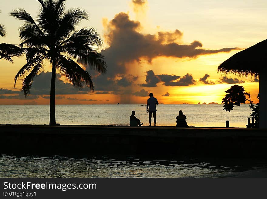 Sunset in the Indian Ocean. Sunset in the Indian Ocean