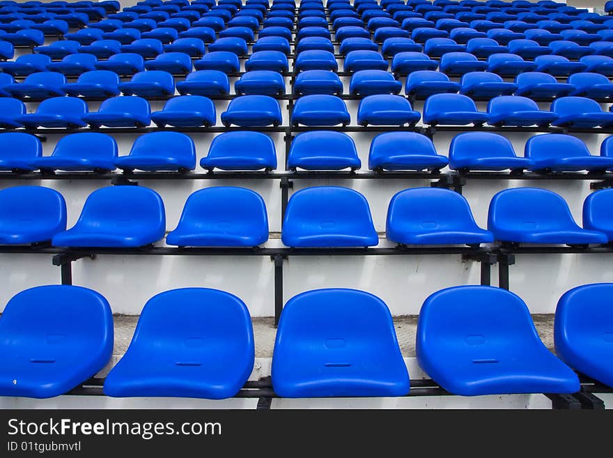 Colorful seats in stadium