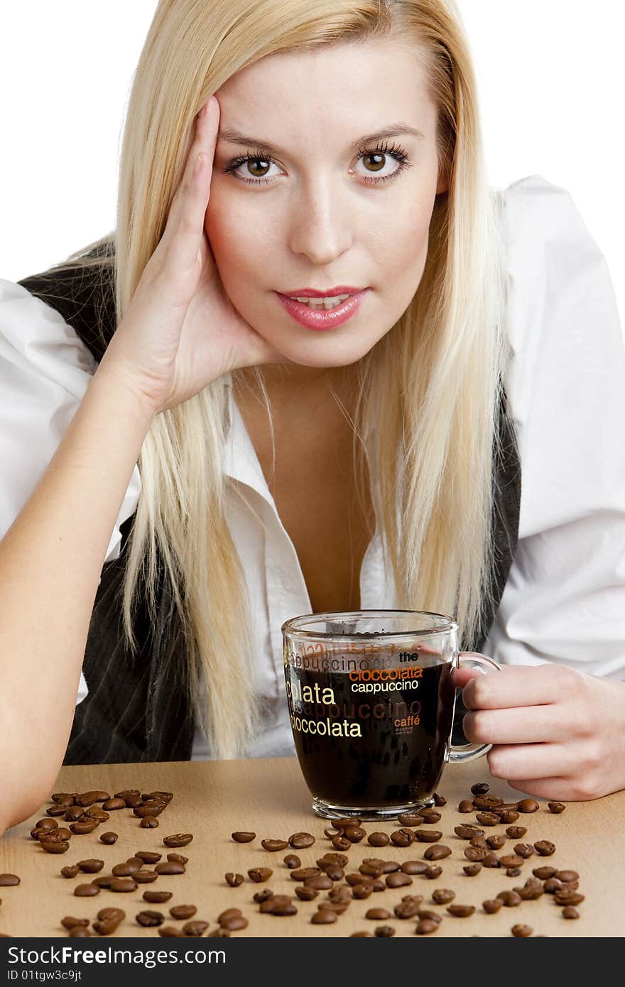 Businesswoman with a cup of coffee