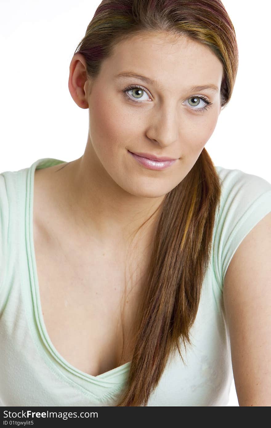 Portrait of smiling young woman. Portrait of smiling young woman