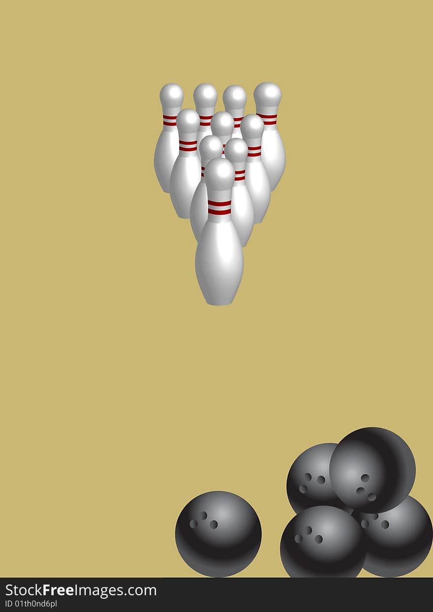 Bowling pin Illustration generated in Photoshop. Bowling pin Illustration generated in Photoshop.