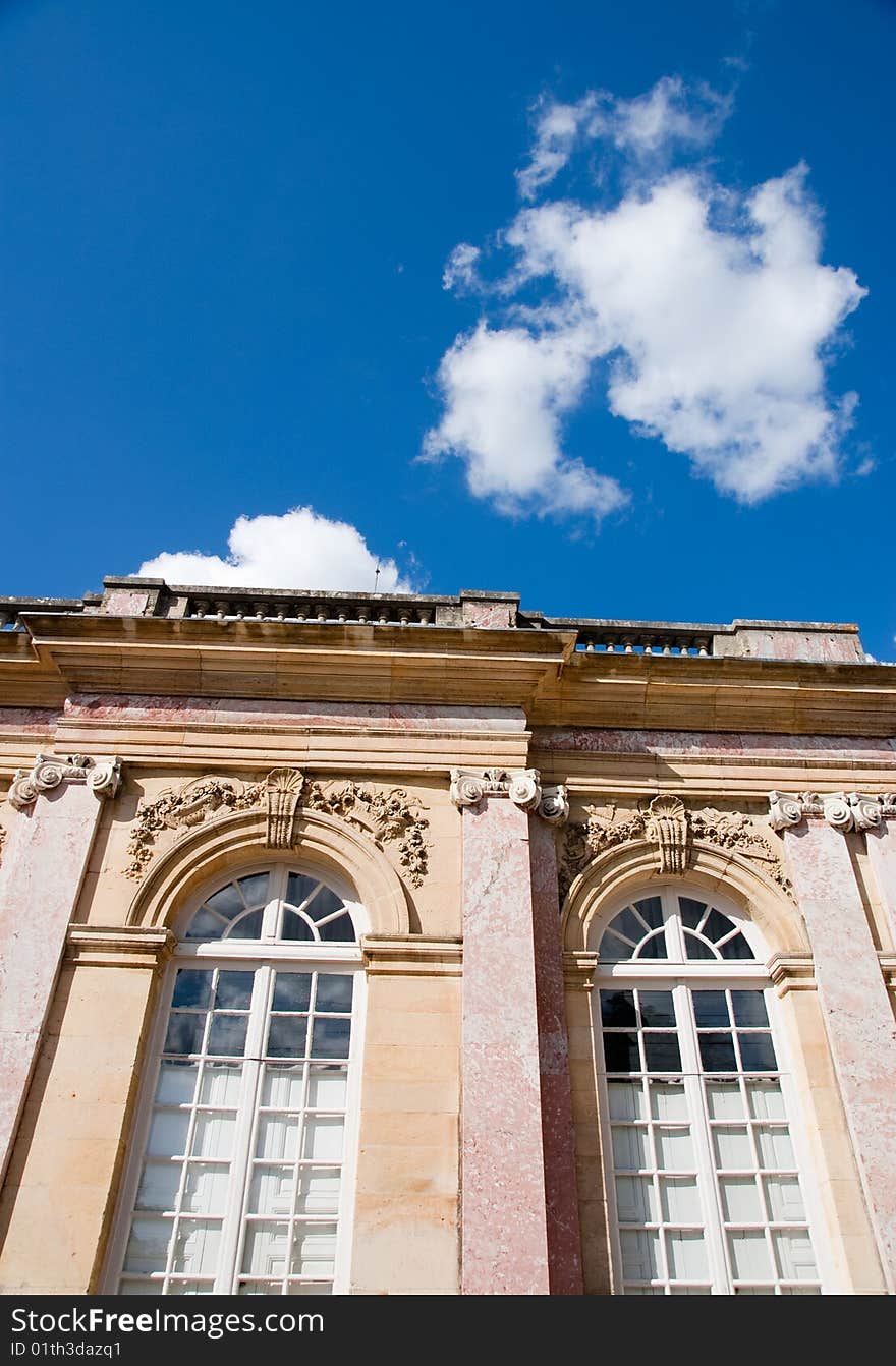 Classical Paris royal building exterior in palace. Classical Paris royal building exterior in palace