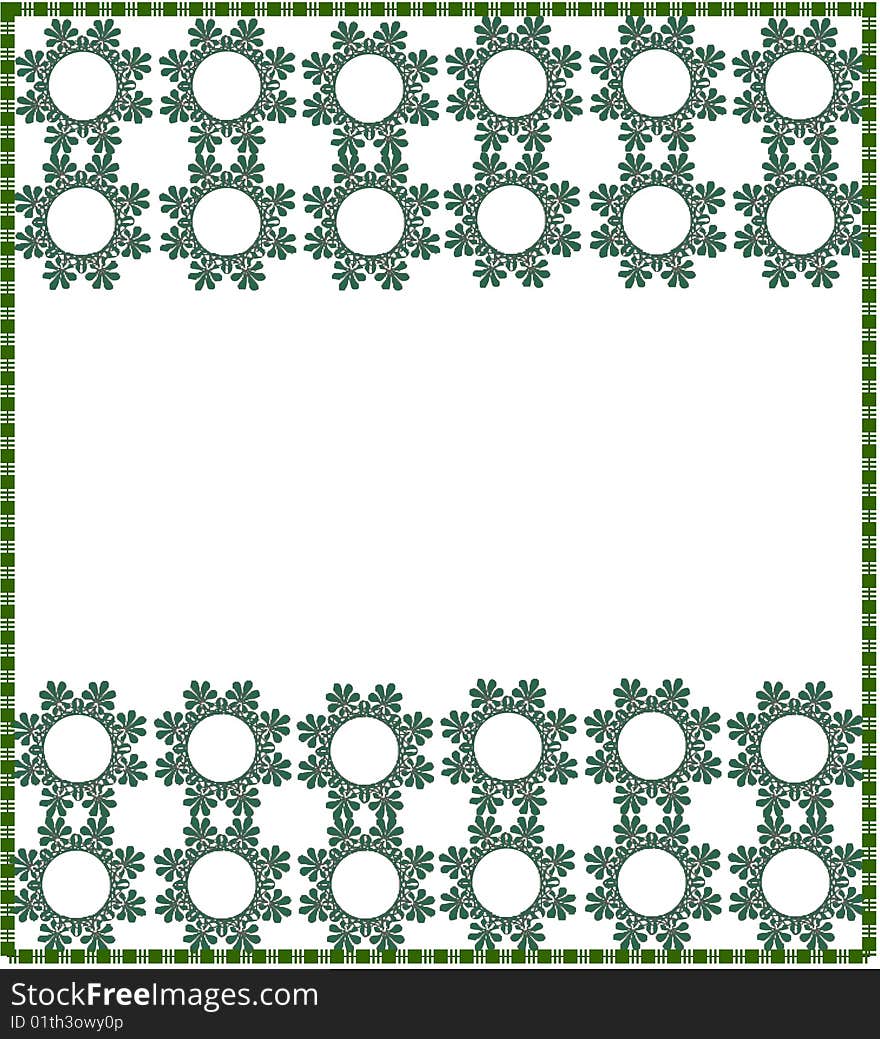 Floral frame and border, illustration. Floral frame and border, illustration