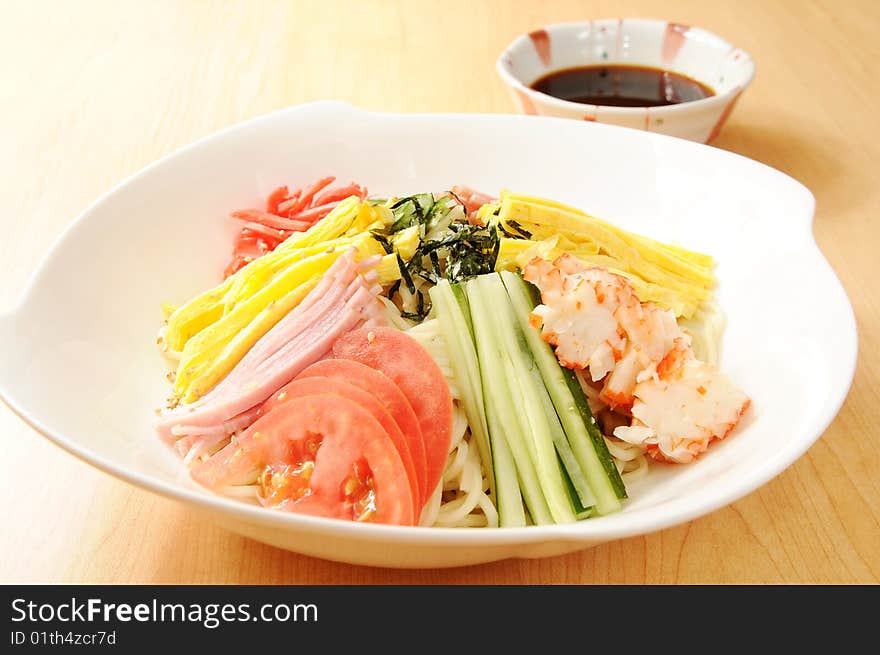 Chinese noodles on the table