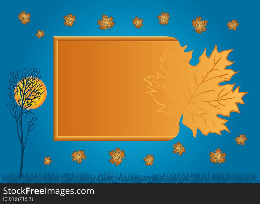 Background artwork with autumn motive for use as invitation, announcements etc. Background artwork with autumn motive for use as invitation, announcements etc.