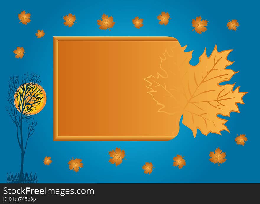 Background artwork with autumn motive for use as invitation, announcements etc. Background artwork with autumn motive for use as invitation, announcements etc.