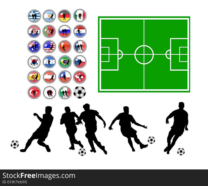 Set Of Soccer Symbols