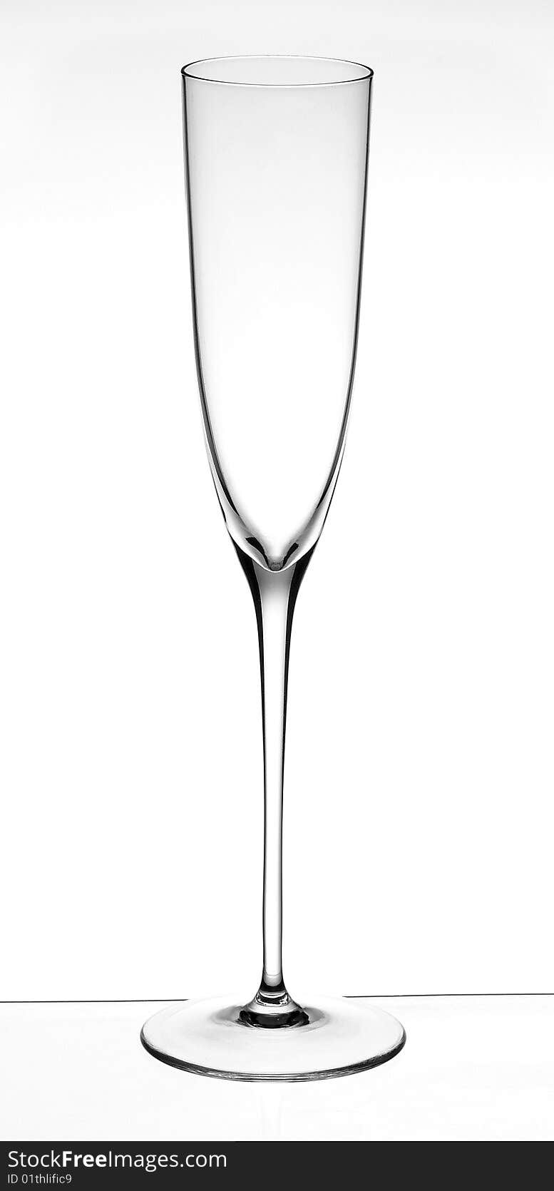 Isolated champagne glass white background. Isolated champagne glass white background