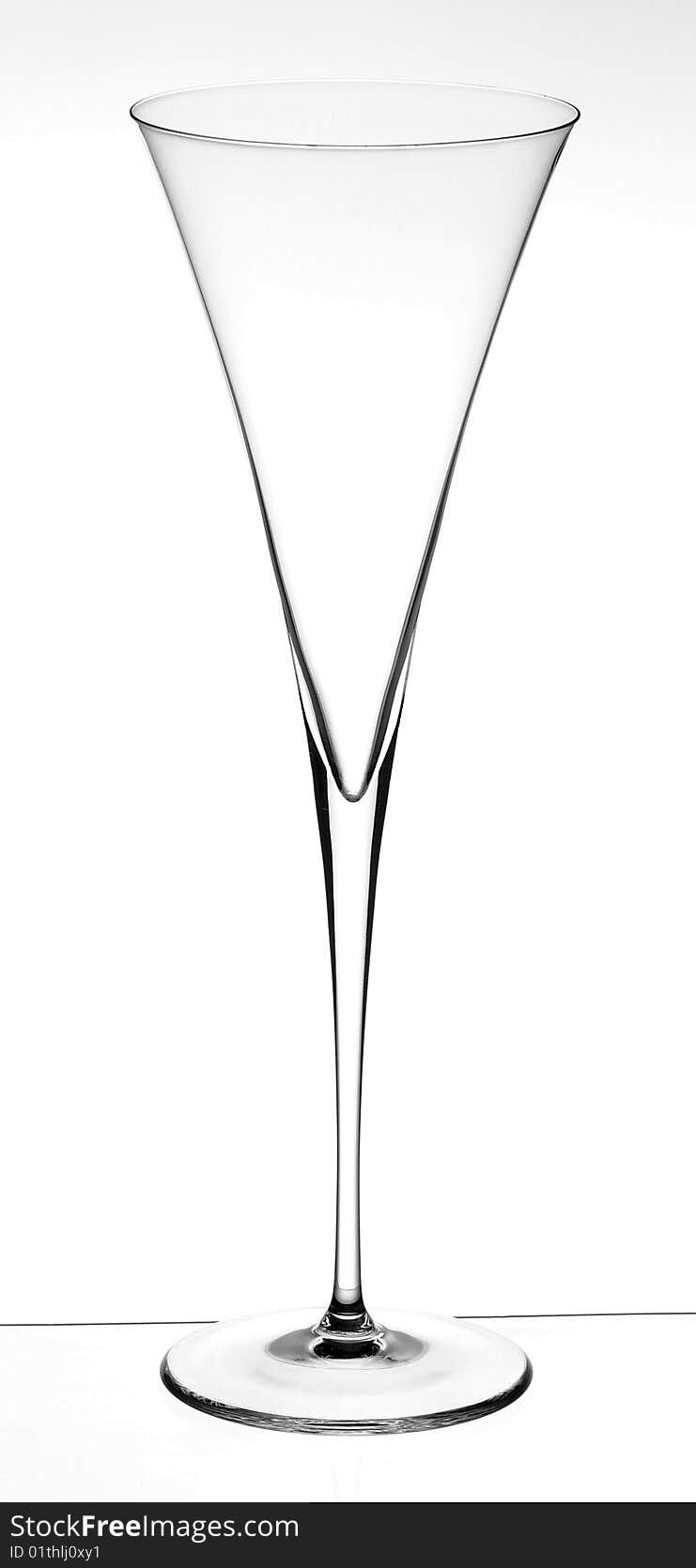 Isolated champagne glass extra shape. Isolated champagne glass extra shape