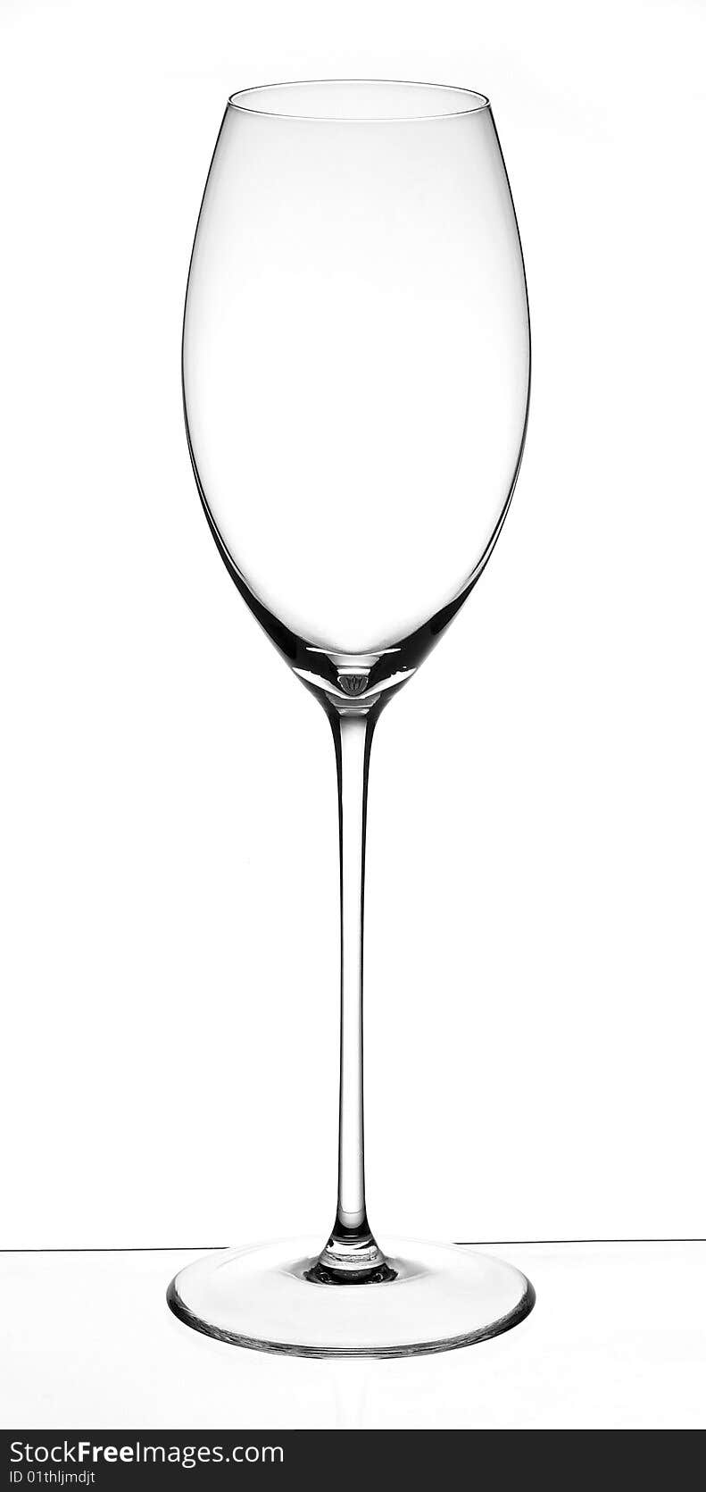 Isolated champagne glass elegant shape. Isolated champagne glass elegant shape