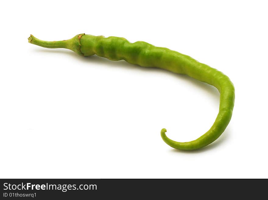 Green pepper isolated on white