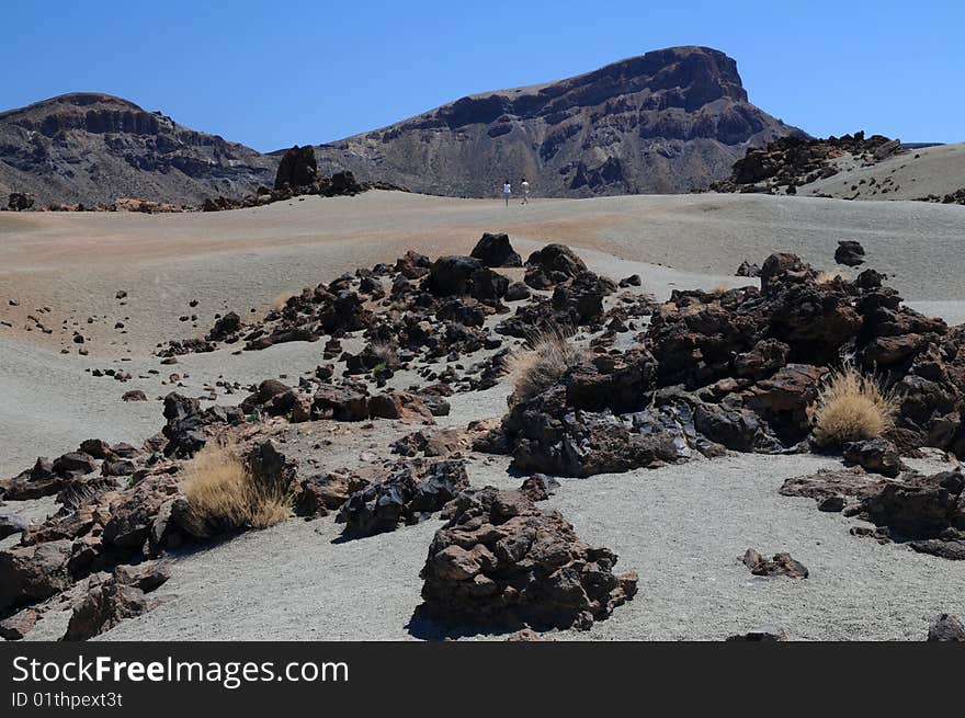 Canadas on Teneriffa with rocks and stones