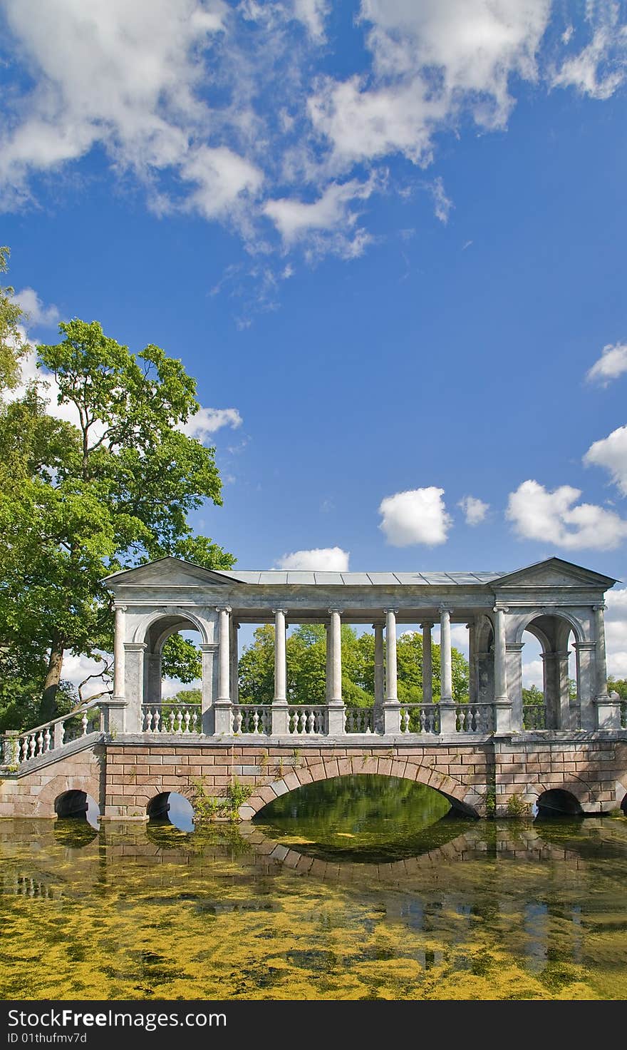 Old bridge with columns