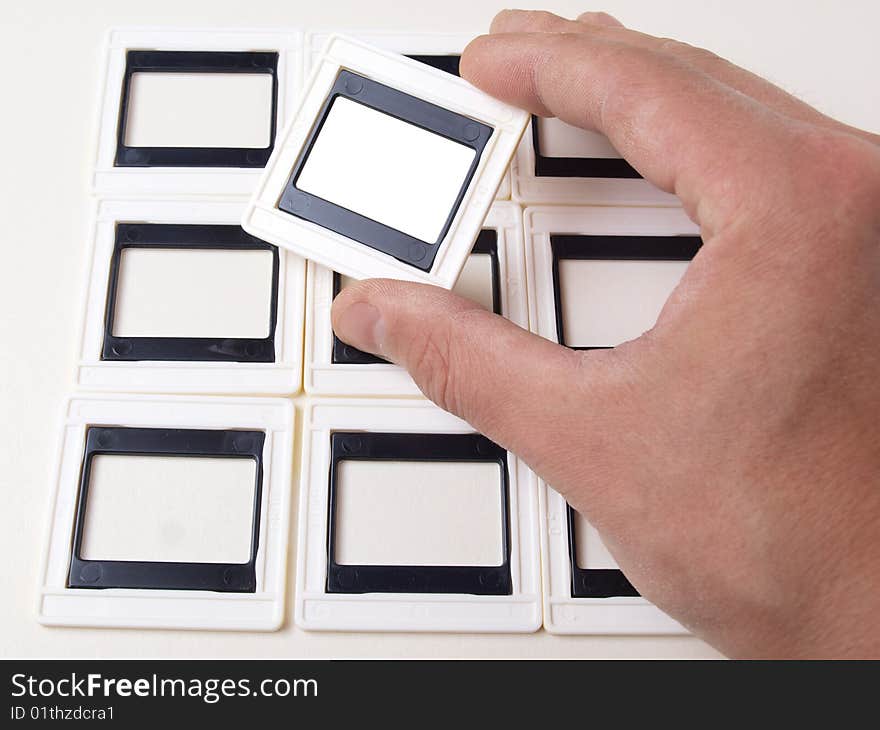 Color photo frame for slide shows. An isolated object on a white background