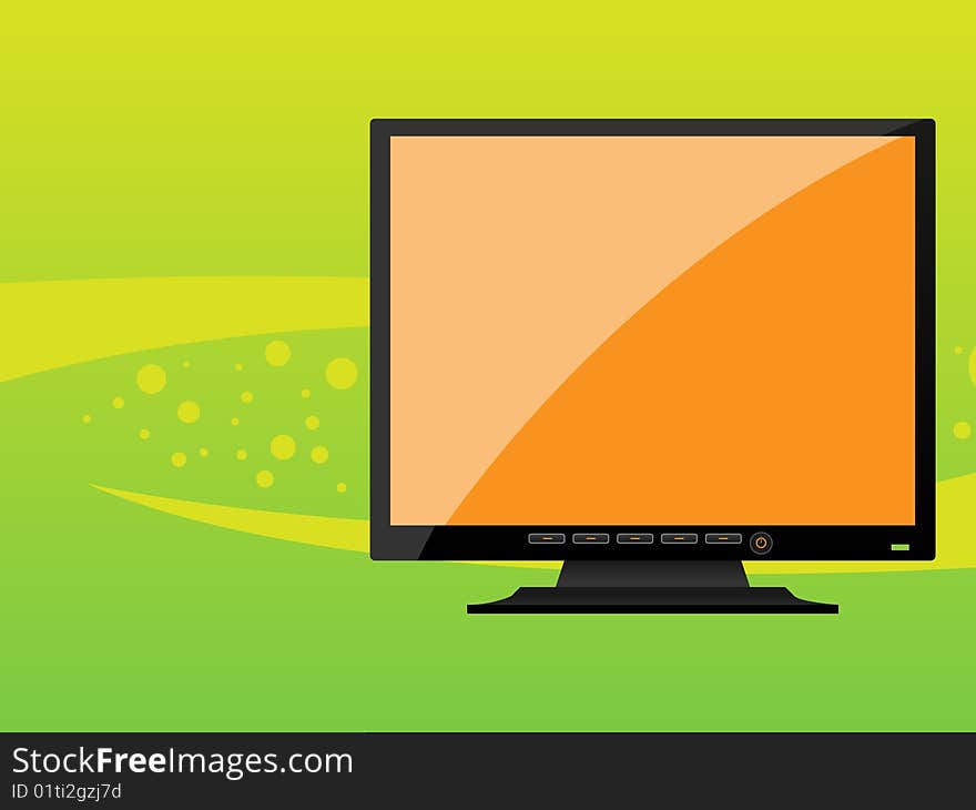 BLack orange tv lcd monitor. BLack orange tv lcd monitor