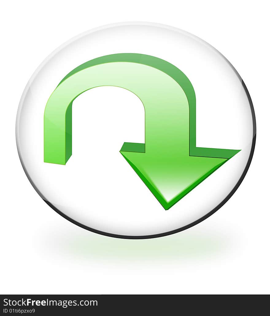 Circular download button