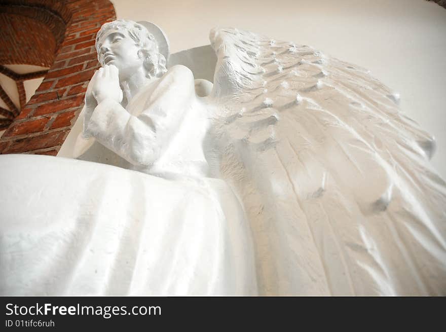 White angel at the church