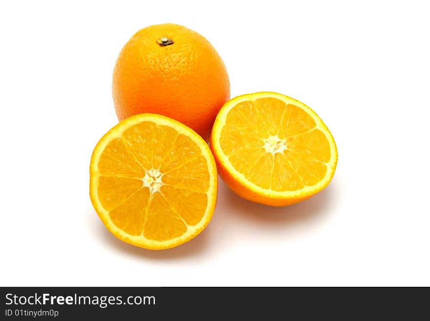 Fresh fruit on white background