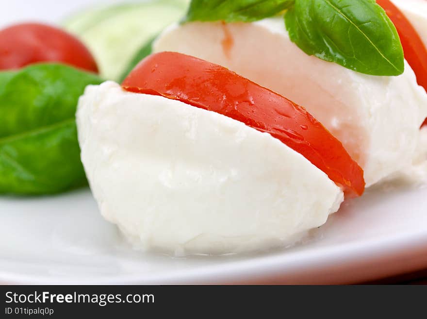 Mozzarella - Tomato Salad,with cucumber