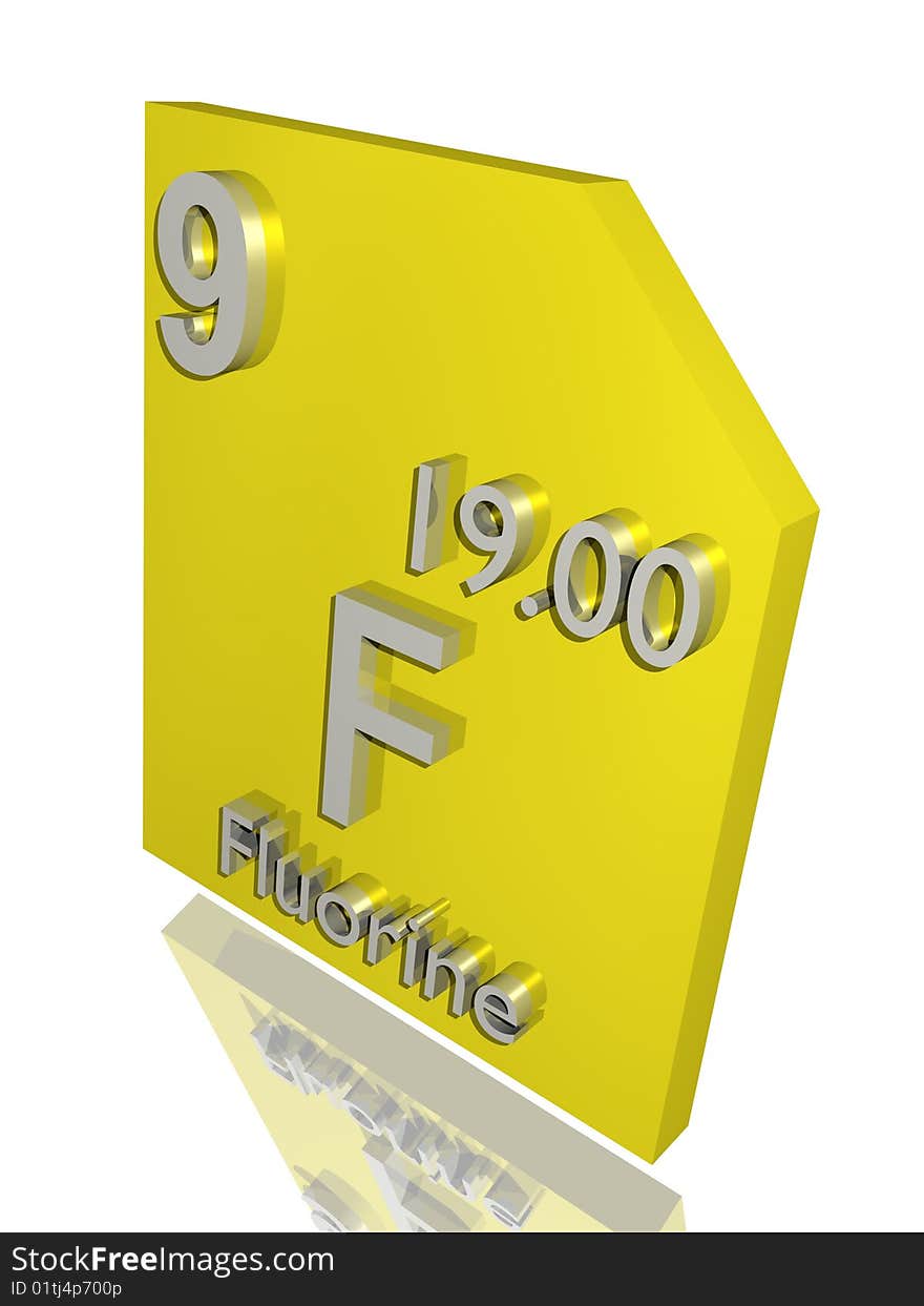 Flourine from the periodic table.