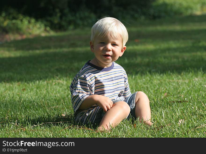 Boy sitting