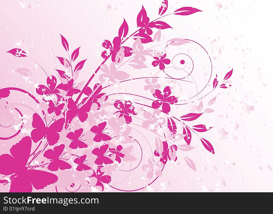 Abstract flowers background with place for your text