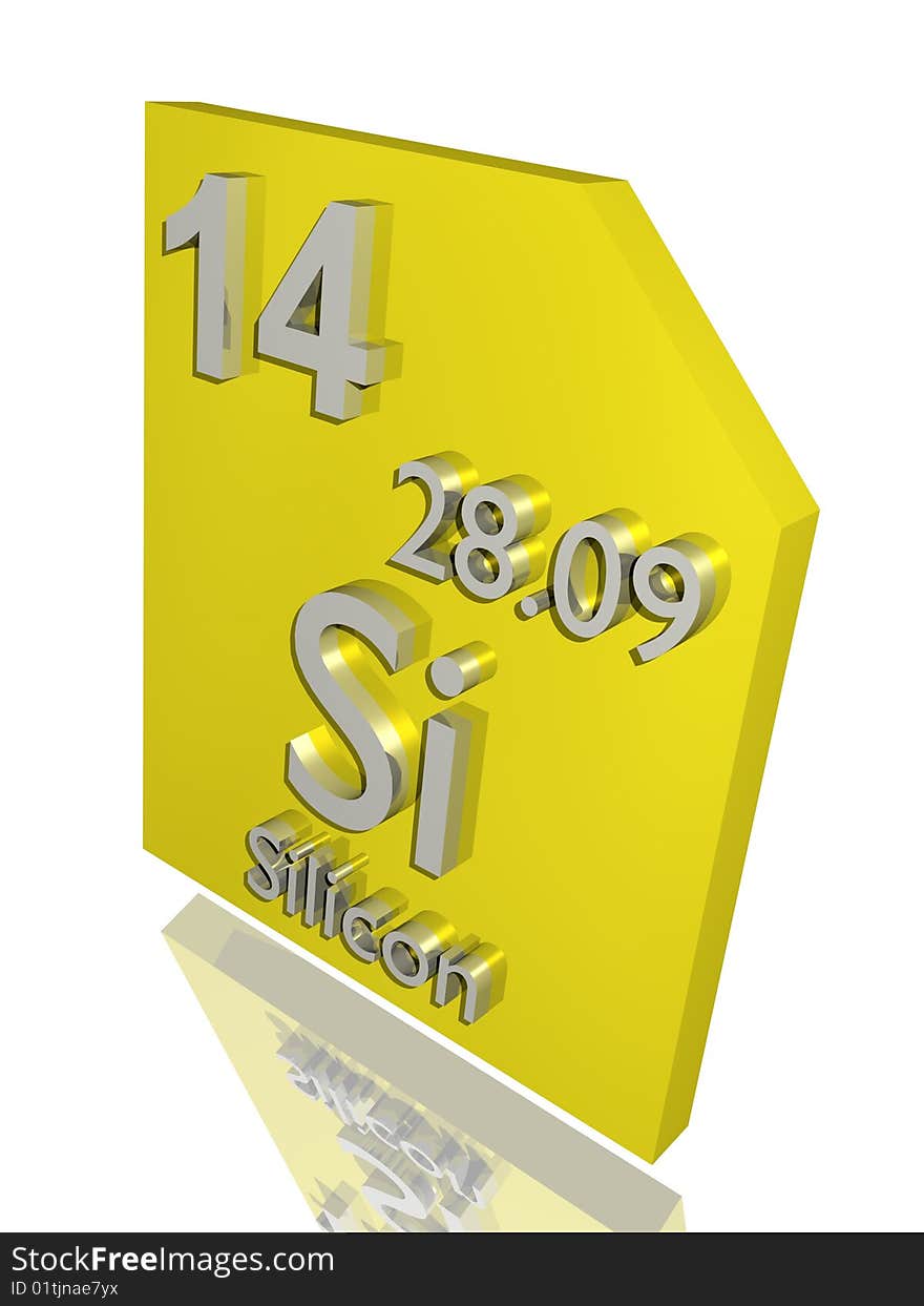 Silicon from the periodic table.