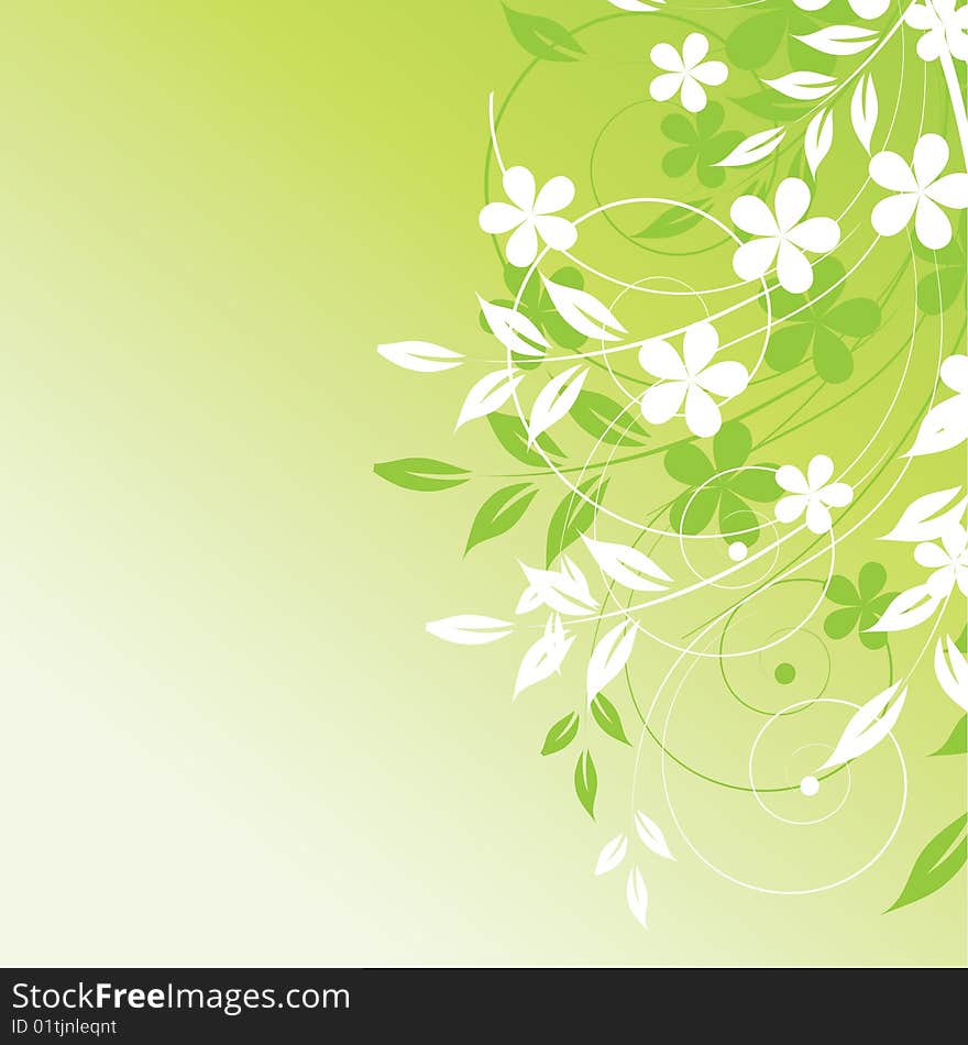 Abstract flowers background with place for your text