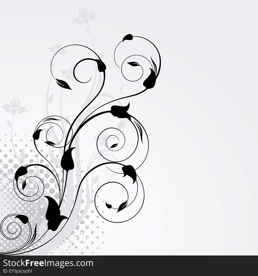 Floral background for design. 
vector illustration.