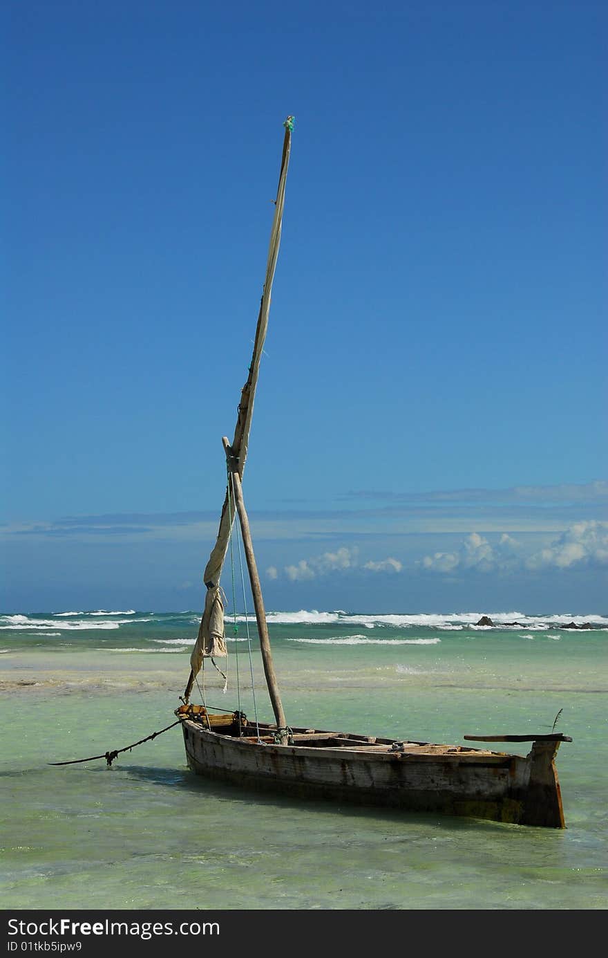 A typical African fishing boat