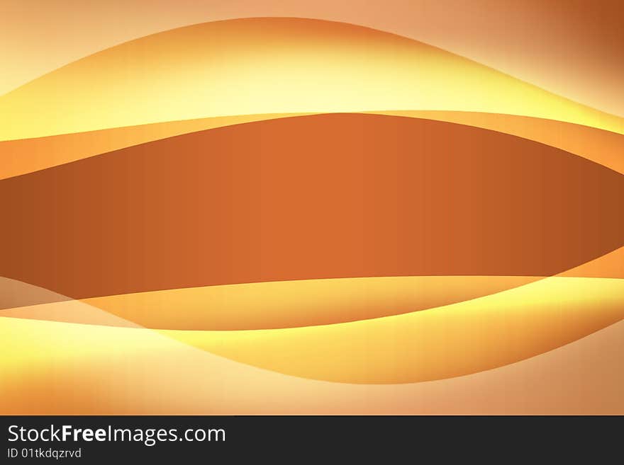 Beautiful abstract background of delicate golden-brown waves