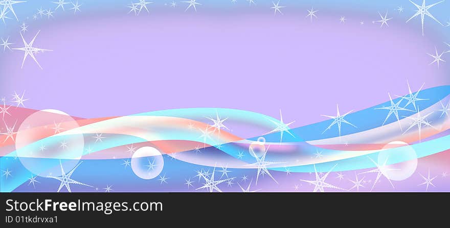 Abstract background with colorful stripes and balls