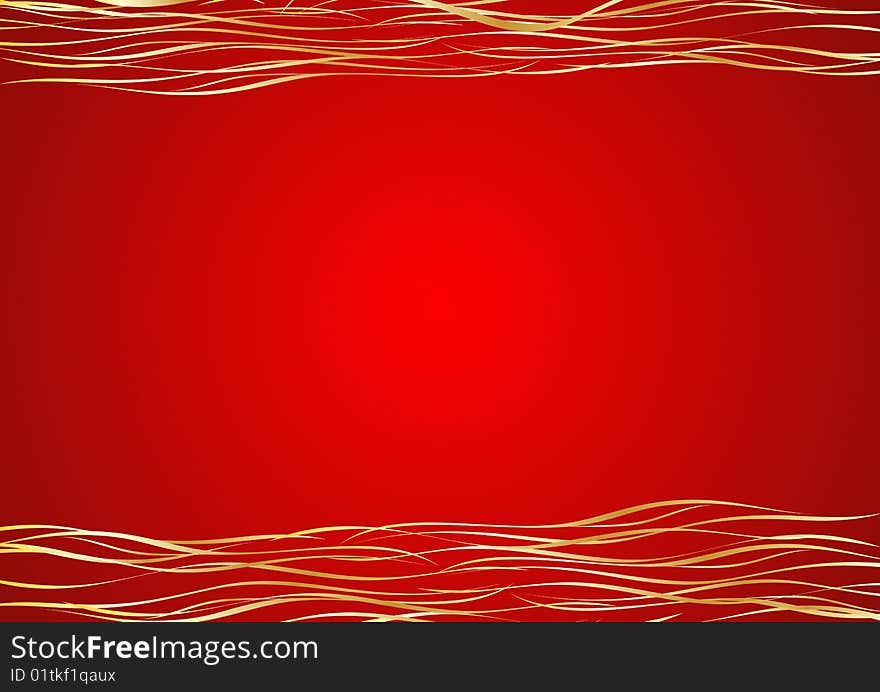 Illustrated abstract red lines background. Illustrated abstract red lines background