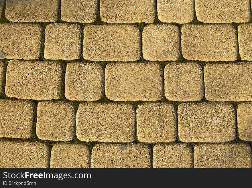 Pavement stones in the light of setting sun. Version II