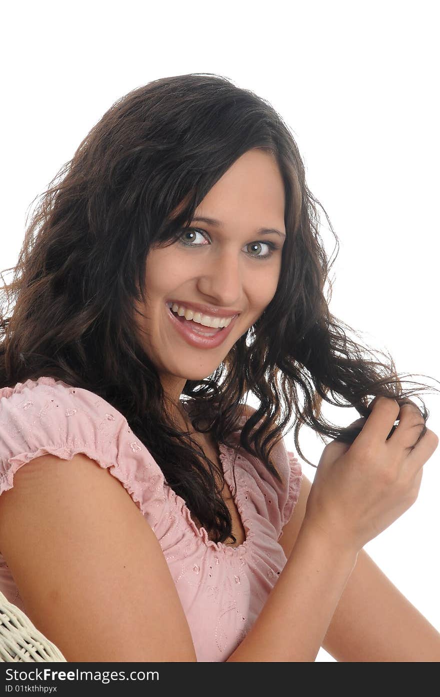 Young woman with dark hair